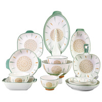 2023 fabriqué en usine vente chaude style japonais lumière luxe couleur glaçure stock vaisselle, bols en céramique et assiettes à choisir
