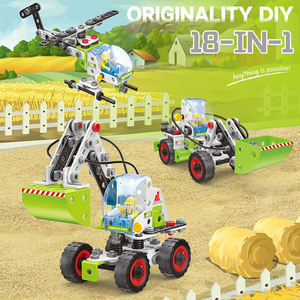Kit de Construction DIY 227 Pièces : 18 Modèles en 1 de Véhicules Agricoles – Jouet Éducatif STEM pour Enfants, Camion de Ferme à Assembler - Product Image 2