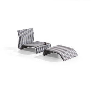 Silla de playa de aluminio jardín cama salón de mimbre Silla de salón de natación piscina silla <span class=keywords><strong>tumbona</strong></span> de mimbre salón playa - Product Image 2