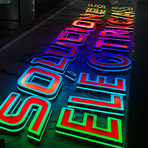 ไฟ LED 3 มิติ แบบเคลื่อนไหว Magic RGB พร้อมระบบกันน้ำ IP65 ควบคุมผ่านบลูทูธ/ไวไฟ ตัวอักษรตกแต่งสแตนเลสสำหรับป้ายหน้าร้าน - Product Image 6