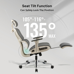 Ghế văn phòng cao cấp, điều chỉnh độ cao, dành cho giám đốc, thiết kế công thái học, xoay được, có tựa đầu - Product Image 4