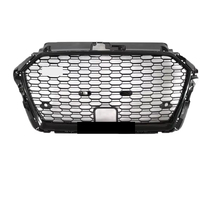 Grille de pare-chocs avant de haute qualité pour Audi A3 2017-2019 modifiée en grille RS3, grille en nid d'abeille en ABS avec ACC