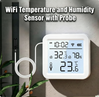 Dernier capteur intelligent Tuya WiFi de température et d'humidité avec sonde, thermomètre numérique et hygromètre pour usage domestique