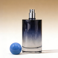 Flacon pulvérisateur de parfum haut de gamme en verre 30ML 50ML 100ML avec couleur dégradée, design portable, bouchon à vis et diffuseur à bâtonnets