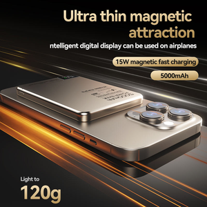 Yudong 2025 – Batterie externe magnétique ultra-fine en alliage d'aluminium, 5000 mAh et 10000 mAh – Meilleures ventes - Product Image 4