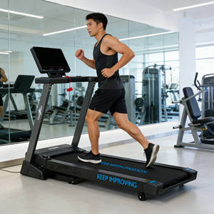 Caminadora Eléctrica Plegable para el Hogar con Pantalla LED, Caminadora Curva Inclinable y Máquina para Correr - Product Image 1