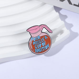 Pin <span class=keywords><strong>de</strong></span> Café con la Palabra 'Ambición', Estilo <span class=keywords><strong>de</strong></span> Juego <span class=keywords><strong>de</strong></span> Palabras Motivacional, 'Mezcla una <span class=keywords><strong>Taza</strong></span> <span class=keywords><strong>de</strong></span> Ambición', Frase para Amantes <span class=keywords><strong>de</strong></span> la Carrera, Regalo para Mochila - Product Image 2