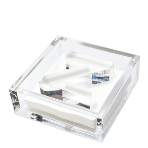 カスタマイズ可能なホームデコレーションアクリル文字カクテルナプキンホルダー、テーブル用アクリルナプキンホルダー、クリアハンドタオルホルダー - Product Image 3