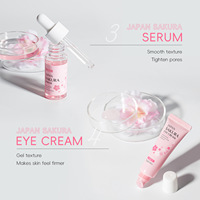 LAIKOU OEM ODM OBM Vente en gros directe usine Ensemble Soin des Yeux Enfant Sakura 6 pièces Crème Hydratante Lissante Anti-rides Sérum Tonique Nettoyant