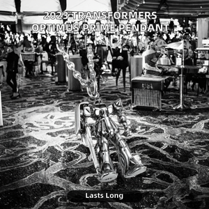 Collier pendentif <span class=keywords><strong>Optimus</strong></span> <span class=keywords><strong>Prime</strong></span> Transformers Anime <span class=keywords><strong>2023</strong></span>, édition limitée, chaîne en acier inoxydable, design classique, idée cadeau - Product Image 2