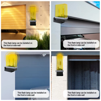 Luz de Advertencia de 12v 110v 220v, Lámpara de Alarma Intermitente para Abridor Automático de Puerta Corredera o Abatible