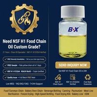 Huile de chaîne de qualité alimentaire NSF H1 153264 140CST Flash 380C -40C 280C pour convoyeurs alimentaires, fours de boulangerie, pasteurisateurs de boissons et de conserves REACH RoHS