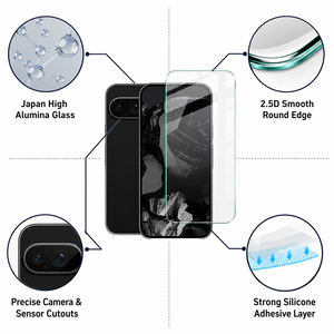 Pellicola Protettiva in Vetro Temperato 9H HD Trasparente Anti-Bolle Facile Installazione per Google Pixel 10a 9 Pro XL - Product Image 3