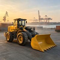 3 Ton 4 Wheel Loader 123HP Mesin Weichai, Front End Loader Serbaguna untuk Pekerjaan Jalan & Pemindahan Tanah Langsung Dari Pabrik