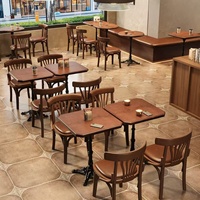 Tables et chaises de restaurant rétro américaines, table à manger, chaise de salle à manger, ensemble de restaurant, mobilier de restaurant, bancs de restaurant