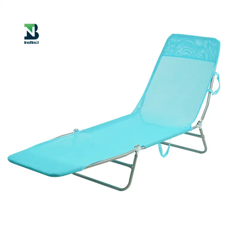 אינסטינקט פאטיו חוף שיזוף דשא כיסא מיטת שיזוף חיצוני ריהוט מתקפל טרקלין Teslin חוף מיטות מודרני