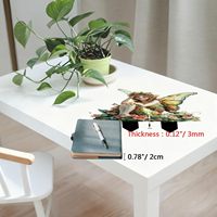 Décoration de jardin 2D en acrylique, imprimée UV et gravée au laser, motif fée assise avec fleurs, double face, étanche, style pastoral de conte de fées