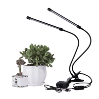 Lampes de culture pour plantes Joystar à 2 têtes, LED USB de bureau avec gradation à 10 niveaux et minuterie pour plantes succulentes