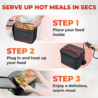 Four à micro-ondes personnel portable mini 12V 24V 110V, chauffe-plat pour la cuisson, boîte à lunch thermique, équipement chauffant pour repas individuels