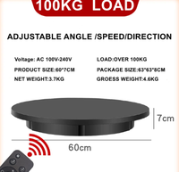 Plateau tournant rotatif à 360 degrés pour photographie, 60 cm, 100 kg, pour exposition et rotation de produits