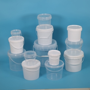 Cấp thực phẩm nhựa tái chế uống bao bì xô rõ ràng với xử lý 1L 2L 2.5L 3L 4L 5L Kích thước bao gồm thùng Thùng Nắp - Product Image 4