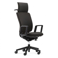 Chaise de bureau ergonomique en tissu pour ordinateur, avec appui-tête, pivotante, réglable en hauteur, pour le travail, l'école et le bureau à domicile