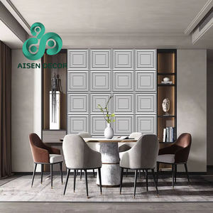 アイセンデコール卸売プラスチックパネル3D PVCホワイトカラー3D壁パネル（壁と天井の装飾用） - Product Image 4