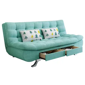 Mobili da soggiorno divano salvaspazio divano moderno Cum Bed divano letto pieghevole multifunzione in tessuto microfibra con contenitore