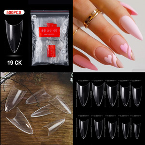 500 autocollants pour ongles français, couverture complète ou partielle, accessoires d'art des ongles artificiels pour manucure - Product Image 1