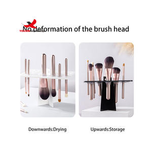 Hot Selling <b>Makeup</b> Brush Display Stand 26 Holes Black Square <b>Makeup</b> Brush <b>Holder</b> Beauty Cosmetic Display Stand - Product Image 3