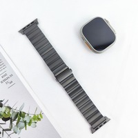 Nouveau bracelet de montre en métal en alliage de titane de luxe pour bracelets Apple Watch Ultra 2/8/SE avec adaptateurs en titane pour iWatch 41MM 45MM
