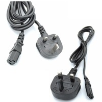 CORD UK-stroomkabel 1,5 meter zwart 0,75 mm puur koper+PVC voor laptop/desktopcomputer met IEC C13-stekker