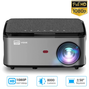 Bán buôn OEM chiếu T28 1080P HD Android 9.0 WIFI video 6000 <span class=keywords><strong>lumen</strong></span> thông minh LCD Máy chiếu di động 4K với chúng tôi cắm đèn <span class=keywords><strong>Led</strong></span> - Product Image 2