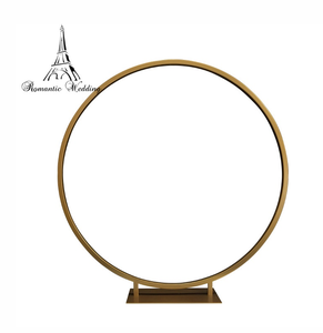 Gold Round Iron Wedding Arch Flowers <strong>Balloon</strong> Kit Backdrop Stand <strong>Table</strong> Centerpiece <strong>Decoration</strong> for Party Express Shipping - Product Image 2