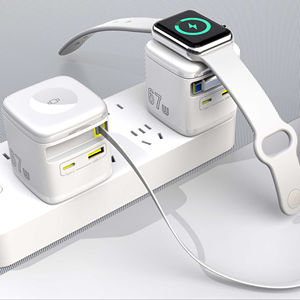 Charge rapide 67W avec câble rétractable intégré et charge sans fil – Chargeur USB-C PD multi-ports - Product Image 2