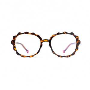 モデル2026 TR90メガネブルーライトブロッキング眼鏡フレーム女性用処方眼鏡ラウンドフラワーメガネ - Product Image 1