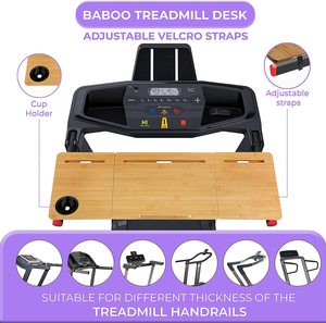 Legend Bamboo Treadmill Desktop Adjustable Desktop <strong>Computer</strong> <strong>Tray</strong> <strong>Laptop</strong> Stand Bamboo Wood Treadmill <strong>Laptop</strong> Desk - Product Image 4
