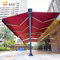 Auvent Rétractable Électrique Robuste en Aluminium pour Terrasse, Piscine et Restaurant, Modèle Papillon Mobile et Personnalisable pour Extérieur