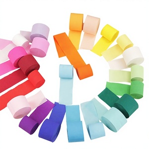 Papel Crepé Biodegradable, Suave, Resistente y Elástico para Manualidades Florales, Rollos de Papel Crepé Arrugado para Colas de Cometas, Festivales y Eventos - Product Image 3