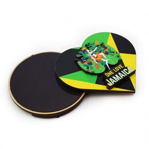 High Quality Print Epoxy Foil Mdf Making Jamaica Picture Custom 3D Resin Wooden <b>Fridge</b> Magnet - Product Image 3