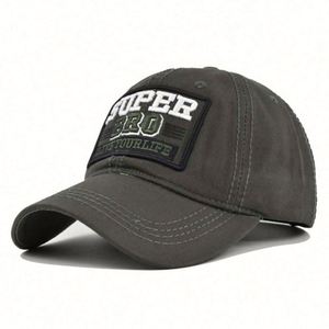 หมวกเบเร่ต์ทรงนิวส์บอยผ้าตาข่ายปักลายสำหรับผู้ชาย ผ้าฝ้ายสโตนวอชสุดเท่ห์ - Product Image 2