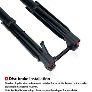 <span class=keywords><strong>Fourche</strong></span> de suspension pour vélo à pneus larges de <span class=keywords><strong>26</strong></span>, 27,5 et 29 <span class=keywords><strong>pouces</strong></span>, droite et conique, <span class=keywords><strong>DH</strong></span>, débattement de 160 mm et 200 mm, en aluminium, inversée, à air - Product Image 6