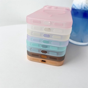 เคสโทรศัพท์แม่เหล็กสีลูกกวาดแบบด้านเนื้อนุ่ม โปร่งใส สำหรับ iPhone 16 17 14 12 13 15 Pro Max 16 Plus  พร้อมกันชนซิลิโคน - Product Image 5
