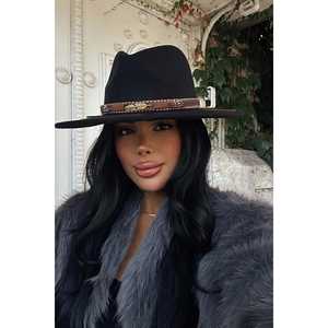 Chapeau et casquette ethniques noirs Uriana - Product Image 4