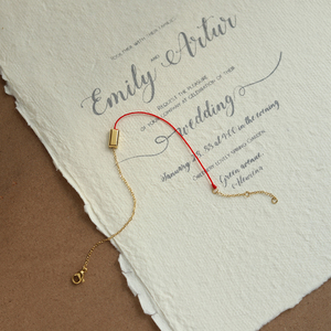 กำไลข้อมือคู่รักแบบปรับได้,กำไลข้อมือทองเชือกสีแดงทรงสี่เหลี่ยมอิฐสีทองให้ความโชคดีของขวัญแบบดั้งเดิมของจีน - Product Image 2