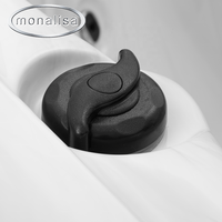 Spa extérieur de luxe pour 6 personnes en acrylique avec jets de massage corporel complet, éclairage d'ambiance LED et certification CE/ETL.