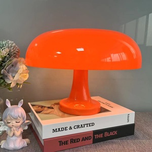 Lampe de table LED design italien Décoration <span class=keywords><strong>champignon</strong></span> moderne avec style rétro minimaliste Orange Crème <span class=keywords><strong>Blanc</strong></span> Luminosité réglable - Product Image 2