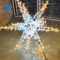 ANPU Beleuchtung IP65-Zertifizierte Ra90 Riesen-LED-Sternenlicht-Dekoration für Außen/Innen Weihnachten & Feste (Blau & Warmweiß)