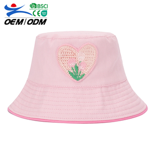 Nuevo Sombrero de Pescador de Algodón Rosa de Alta Calidad para Niños, Personalizado con Bordado, para Protección Solar al Aire Libre - Product Image 1