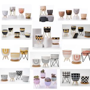 Dot fancy vasi succulenti unici, vaso da fiori in ceramica da giardino succulente <span class=keywords><strong>cactus</strong></span>, vaso da fiori bianco succulento - Product Image 2